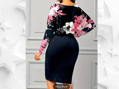 Floral Print Shirred Women&